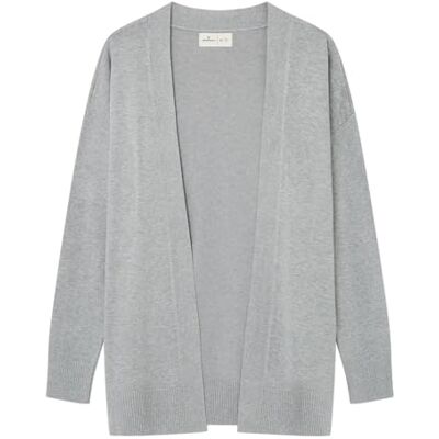 SPRINGFIELD Cárdigan Abierto Textura Viscosa Liso, Gris Melange, L para Mujer SPRINGFIELD Cárdigan Abierto Textura Viscosa Liso, Gris Melange, L para Mujer