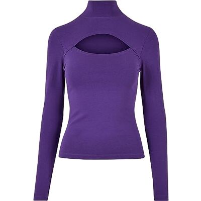 Urban Classics Ladies Cut-out Turtleneck Longsleeve Camiseta, Realviolet, M para Mujer Urban Classics Ladies Cut-out Turtleneck Longsleeve Camiseta, Realviolet, M para Mujer