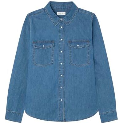 SPRINGFIELD Blusa para Mujer, Azul Ahumado,36 SPRINGFIELD Blusa para Mujer, Azul Ahumado,36