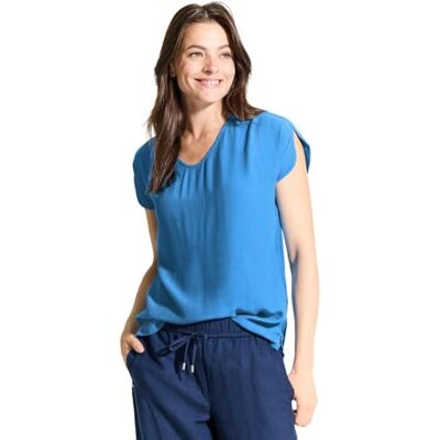 Cecil Blusa de Viscosa Lisa, Azul petróleo Oscuro, S Mujeres Cecil Blusa de Viscosa Lisa, Azul petróleo Oscuro, S Mujeres