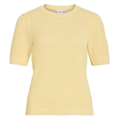 Vila Vidalo O-Neck S/S Knit Top Noos Vidalo Camiseta de Punto de Cuello Redondo S/S Mujer (Pack de 1) Vila Vidalo O-Neck S/S Knit Top Noos Vidalo Camiseta de Punto de Cuello Redondo S/S Mujer (Pack de 1)