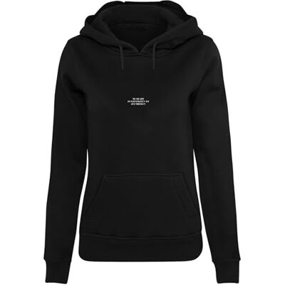 Tee Sudadera con Capucha de Las Mujeres, 65% Algodón 35% Poliéster, Negro, L Tee Sudadera con Capucha de Las Mujeres, 65% Algodón 35% Poliéster, Negro, L