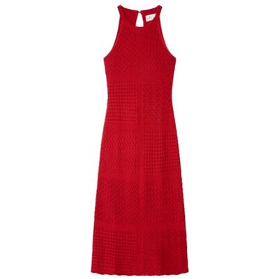 SPRINGFIELD Vestido DE Punto Calado Cuadrado SPRINGFIELD Vestido DE Punto Calado Cuadrado
