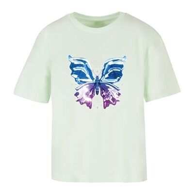 Camiseta de Mujer Chromed Butterfly tee Casual con Estampado Frontal de algodón y Corte Relajado Tallas XS a 5XL, Menta Ligera, XL Camiseta de Mujer Chromed Butterfly tee Casual con Estampado Frontal de algodón y Corte Relajado Tallas XS a 5XL, Menta Ligera, XL