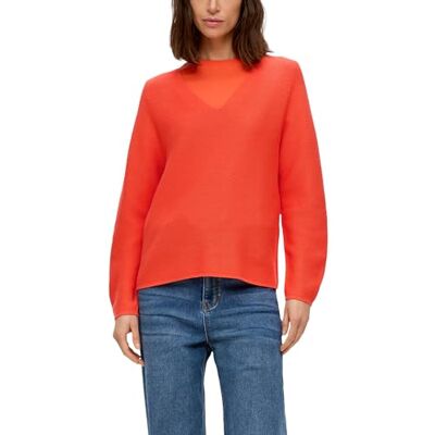 s.Oliver Jersey Rosa con Cuello en v Manga Larga raglán para Mujer, Naranja 2590, 38 s.Oliver Jersey Rosa con Cuello en v Manga Larga raglán para Mujer, Naranja 2590, 38