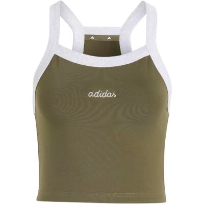 Adidas Mujer Seasonal Essentials Colorpop Tank with Embroidered Graphic Shirt, Olive strata/LGH Solid Grey, XXL Adidas Mujer Seasonal Essentials Colorpop Tank with Embroidered Graphic Shirt, Olive strata/LGH Solid Grey, XXL