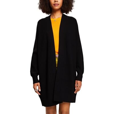 ESPRIT Suéter cárdigan, 001/BLACK, XS para Mujer ESPRIT Suéter cárdigan, 001/BLACK, XS para Mujer