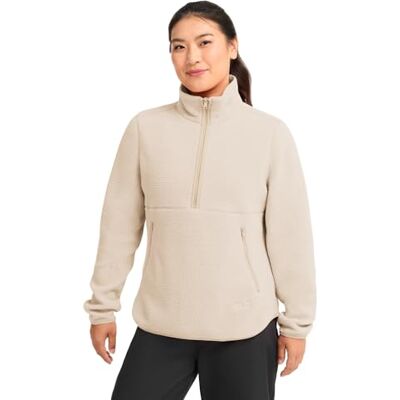 Jack Wolfskin Lite Curl Hz W Jersey de Forro Polar, Oyster, S para Mujer Jack Wolfskin Lite Curl Hz W Jersey de Forro Polar, Oyster, S para Mujer
