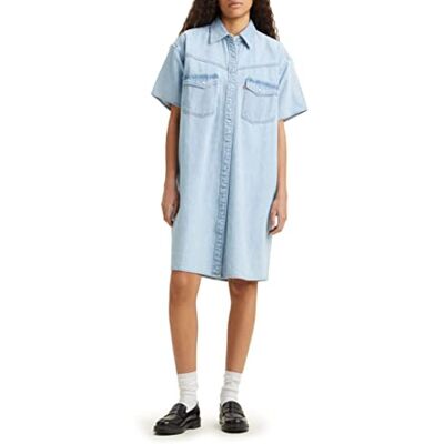 Levi's Elowen Western Dress Mujer Indigo Stonewash (Azul) S - Levi's Elowen Western Dress Mujer Indigo Stonewash (Azul) S -