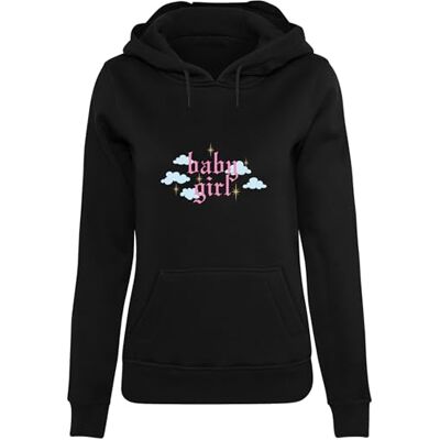 Tee Sudadera con Capucha de Las Mujeres, 65% Algodón 35% Poliéster, Negro, XL Tee Sudadera con Capucha de Las Mujeres, 65% Algodón 35% Poliéster, Negro, XL