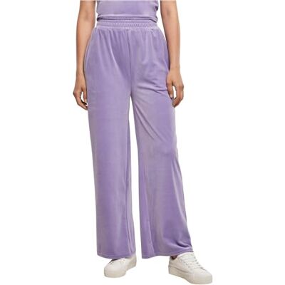 Urban Classics Pantalones de chándal de Terciopelo Recto de Cintura Alta para Mujer Deportivos, Lavanda, L Urban Classics Pantalones de chándal de Terciopelo Recto de Cintura Alta para Mujer Deportivos, Lavanda, L
