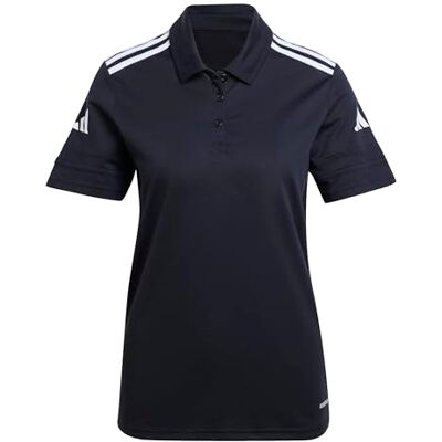 Adidas Mujer Squadra25 Cotton Polo Shirt, Black/White, XS Adidas Mujer Squadra25 Cotton Polo Shirt, Black/White, XS