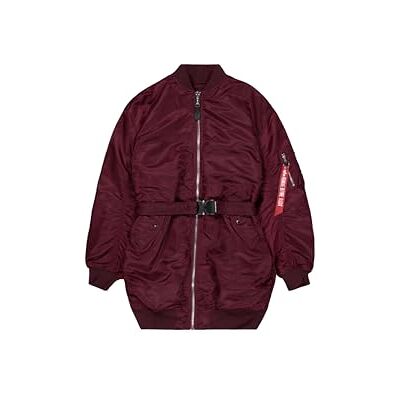 Alpha MA-1 Long Chaqueta bomber para mujer Dark Cherry L Alpha MA-1 Long Chaqueta bomber para mujer Dark Cherry L