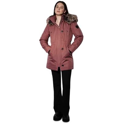 ONLY Parka larga para mujer, marrón, S ONLY Parka larga para mujer, marrón, S