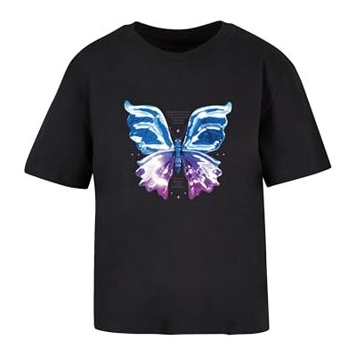 Camiseta de Mujer Chromed Butterfly tee Casual con Estampado Frontal de algodón y Corte Relajado Tallas XS a 5XL, Negro, XS Camiseta de Mujer Chromed Butterfly tee Casual con Estampado Frontal de algodón y Corte Relajado Tallas XS a 5XL, Negro, XS