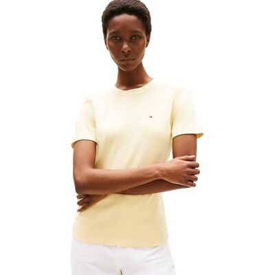 Tommy Hilfiger Camiseta de Manga Corta Mujer New Slim Cody Cuello Redondo Tommy Hilfiger Camiseta de Manga Corta Mujer New Slim Cody Cuello Redondo