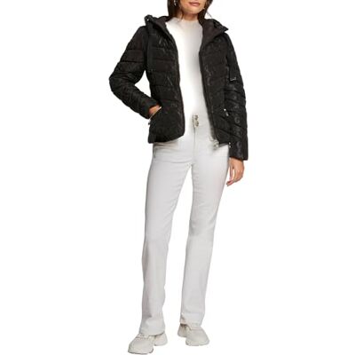 Morgan Chaqueta con capucha para mujer, talla 34, Negro, 34 Morgan Chaqueta con capucha para mujer, talla 34, Negro, 34