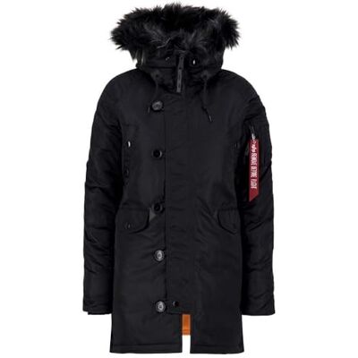 Alpha Chaqueta de invierno N3B VF 59 para mujer Black/Black Alpha Chaqueta de invierno N3B VF 59 para mujer Black/Black