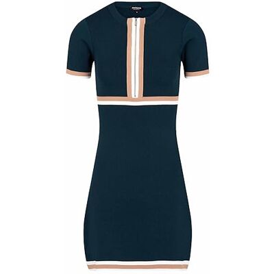 Morgan Vestido ajustado con cremallera y bandas Verde M Morgan Vestido ajustado con cremallera y bandas Verde M