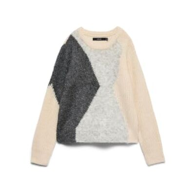 VERO MODA Neck Pullover Vmkeisa LS-Sudadera con Cuello Redondo, Abedul, XS para Mujer VERO MODA Neck Pullover Vmkeisa LS-Sudadera con Cuello Redondo, Abedul, XS para Mujer