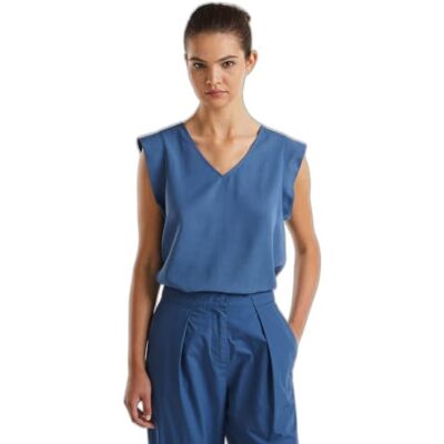 United Blusa Camisa, Turquesa, XXS para Mujer United Blusa Camisa, Turquesa, XXS para Mujer