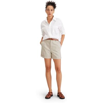 Dockers Original Chino Short, Pantalones Cortos, Mujer, Sahara Khaki, 24W Dockers Original Chino Short, Pantalones Cortos, Mujer, Sahara Khaki, 24W