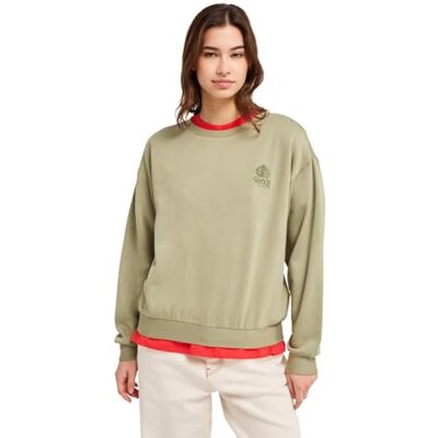 Roxy Suéter de Forro Polar Surfing by Moonlight para Mujer, Color Verde Roxy Suéter de Forro Polar Surfing by Moonlight para Mujer, Color Verde