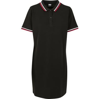 Urban Classics Ladies Polo Mujer Vestido Corto Negro S 100% algodón Urban Classics Ladies Polo Mujer Vestido Corto Negro S 100% algodón