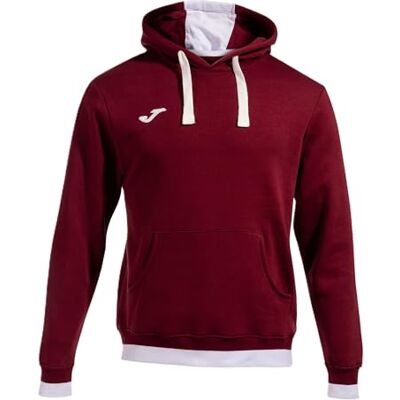 Joma Sudadera con Capucha Confort II, Talla 2XL, Color Burdeos Blanco Joma Sudadera con Capucha Confort II, Talla 2XL, Color Burdeos Blanco