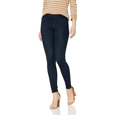 HUE Solid Color Original Jeanz Denim Legging Calcetines, Midnight Rinse, S para Mujer HUE Solid Color Original Jeanz Denim Legging Calcetines, Midnight Rinse, S para Mujer