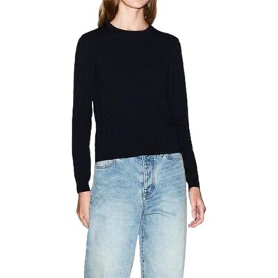 Giorgio Armani Women's Essential, Sustainable, All Over Logo,Pullover Sweater,Black,M, Negro, M Giorgio Armani Women's Essential, Sustainable, All Over Logo,Pullover Sweater,Black,M, Negro, M