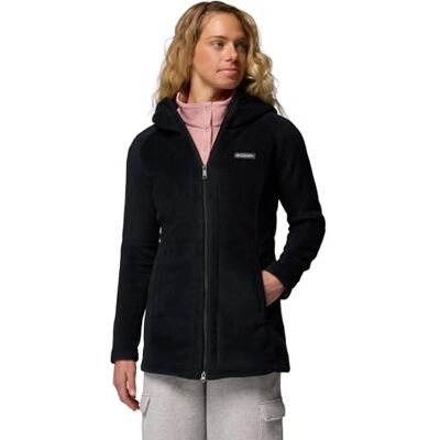 Columbia Benton Springs II Long Hoodie Sudadera con Capucha, Negro, M para Mujer Columbia Benton Springs II Long Hoodie Sudadera con Capucha, Negro, M para Mujer