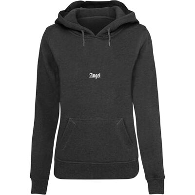 Tee Sudadera con Capucha de Las Mujeres, 65% Algodón 35% Poliéster, Carbón, S Tee Sudadera con Capucha de Las Mujeres, 65% Algodón 35% Poliéster, Carbón, S