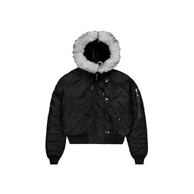 Alpha N-2B Cropped Bomber Chaqueta para mujer Black S Alpha N-2B Cropped Bomber Chaqueta para mujer Black S