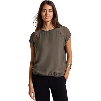 Street One 3411809 Blusa con Detalle de Malla, Nomad Brown, 40 Mujeres Street One 3411809 Blusa con Detalle de Malla, Nomad Brown, 40 Mujeres