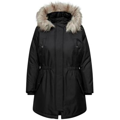 ONLY Carmakoma Carirena Parka Coat Otw, abrigos hombre De las mujeres, Black, S-42/44 ONLY Carmakoma Carirena Parka Coat Otw, abrigos hombre De las mujeres, Black, S-42/44
