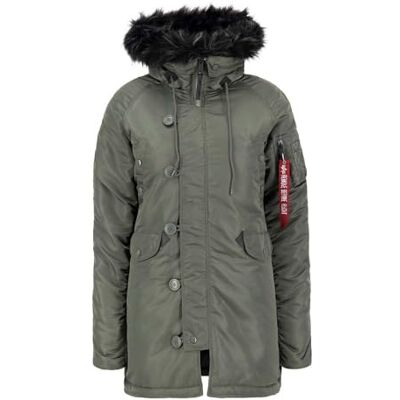 Alpha Chaqueta de invierno N3B VF 59 para mujer Vintage Green/Black Alpha Chaqueta de invierno N3B VF 59 para mujer Vintage Green/Black