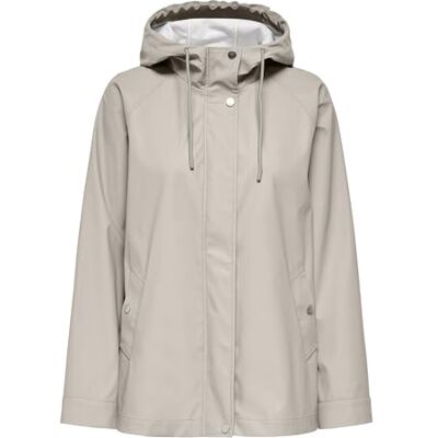ONLY Short Raincoat Onlelisa Otw-Abrigo Impermeable Corto, Moonbeam, S Mujeres ONLY Short Raincoat Onlelisa Otw-Abrigo Impermeable Corto, Moonbeam, S Mujeres