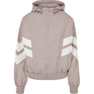 Urban Classics Ladies Crinkle Batwing Jacket, Chaqueta, Mujer, Multicolor (Dusk Rose/White Sand), M Urban Classics Ladies Crinkle Batwing Jacket, Chaqueta, Mujer, Multicolor (Dusk Rose/White Sand), M
