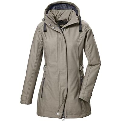 G.I.G.A. DX Mujer Parka softshell/chaqueta softshell con capucha con cremallera GW 22 WMN SFTSHLL PRK, elefant, 50, G.I.G.A. DX Mujer Parka softshell/chaqueta softshell con capucha con cremallera GW 22 WMN SFTSHLL PRK, elefant, 50,