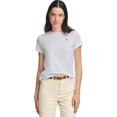 Polo Club Camiseta de Manga Corta para Mujer, 100% Algodón Cuello Redondo Clásico y Ajuste Cómodo, Camiseta Básica Casual Polo Club Camiseta de Manga Corta para Mujer, 100% Algodón Cuello Redondo Clásico y Ajuste Cómodo, Camiseta Básica Casual
