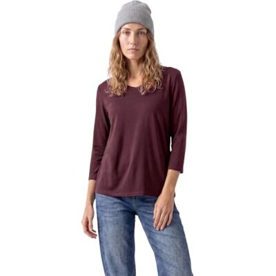 Cecil 3232333 Camiseta de Manga 3/4 en Color Liso con Cuello en V Mujer Cecil 3232333 Camiseta de Manga 3/4 en Color Liso con Cuello en V Mujer