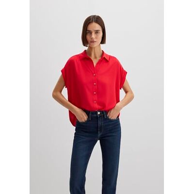 Mavi Camisa de Manga Corta para Mujer, Rojo Chino, L Mavi Camisa de Manga Corta para Mujer, Rojo Chino, L