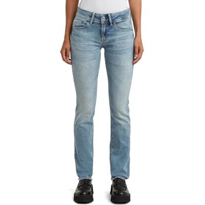 G-STAR Women's Midge Saddle Straight Jeans, Colour Blue, Size: Waist 29, Inseam 34 G-STAR Women's Midge Saddle Straight Jeans, Colour Blue, Size: Waist 29, Inseam 34
