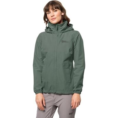 Jack Wolfskin Stormy Point 2L Chaqueta, Hedge Green, M Mujer Jack Wolfskin Stormy Point 2L Chaqueta, Hedge Green, M Mujer