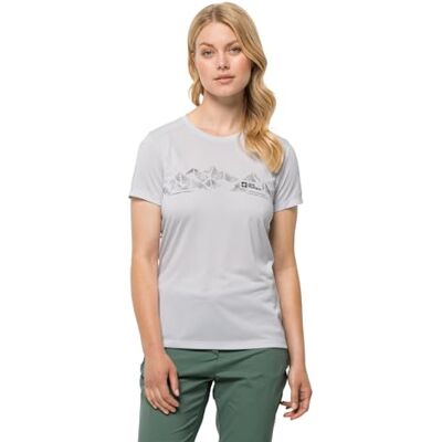 Jack Wolfskin Camiseta de Manga Corta para Mujer Crosstrail Graphic T W Jack Wolfskin Camiseta de Manga Corta para Mujer Crosstrail Graphic T W