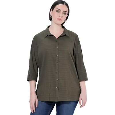 Ulla Popken Mujer Blusa Camisera Ulla Popken Mujer Blusa Camisera