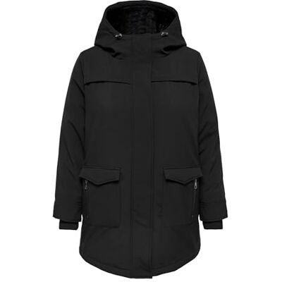 ONLY Carmakoma ONLY CARMAASTRICHT Softshell Parka OTW Noos Abrigo Funcional, Negro, M para Mujer ONLY Carmakoma ONLY CARMAASTRICHT Softshell Parka OTW Noos Abrigo Funcional, Negro, M para Mujer