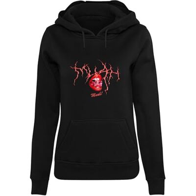 Tee Sudadera con Capucha de Las Mujeres, 65% Algodón 35% Poliéster, Negro, L Tee Sudadera con Capucha de Las Mujeres, 65% Algodón 35% Poliéster, Negro, L