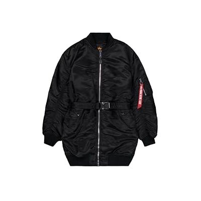 Alpha MA-1 Long Chaqueta bomber para mujer Black L Alpha MA-1 Long Chaqueta bomber para mujer Black L